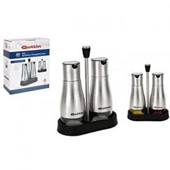 Dúo de Aceiteras Inox QUTTIN con Base – Pack de 3