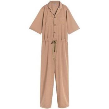 Salopette à jambes larges pour couples, couleur khaki et noir