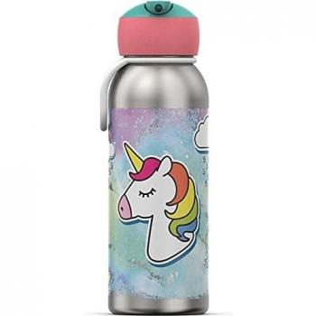 Mepal Thermoflasche CAMPUS, Silbergrau, Blau, Rosa, Ø 6,5 cm, Edelstahl, 350 ml