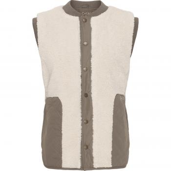 Women's Sleeveless Faux Fur Riding Jacket Catago Paula
