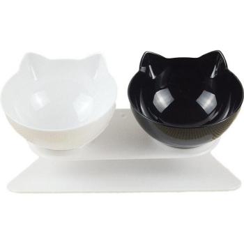 Support de gamelle pour chat avec bols antidérapants