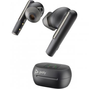 POLY Voyager Free 60+ UC M Écouteurs Carbon Black + BT700 USB-C Adaptateur + Étui de Charge Tactile