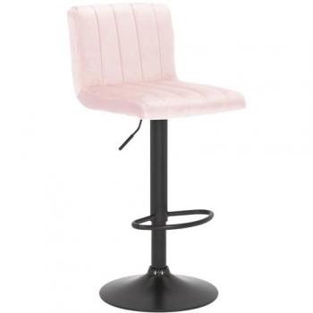Sgabello da bar Jamie con schienale rosa