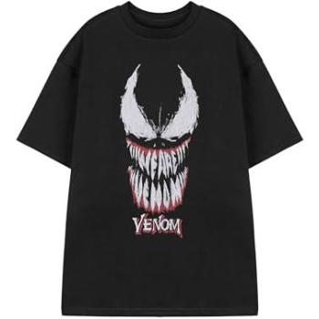 Men’s Black Marvel T‑Shirt, Short Sleeves, Size S