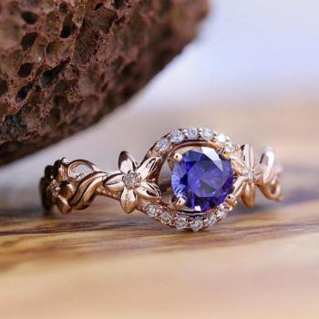 Floral Design Engagement Ring