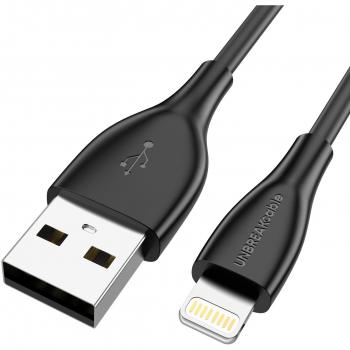 UNBREAKcable Lightning Lead for iPhone XS Max/XR/X/8/7/6s/Plus/SE/5s/5c/5/iPad/iPod