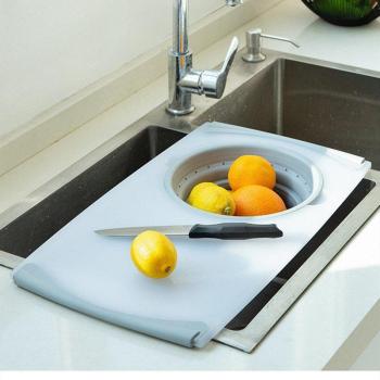 Multi-Functional Sink Chopping Board with Detachable Basket