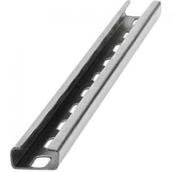 Perfil Carril C Perforado 25x8x0,80 mm para Cargas Ligeras – Pack 30