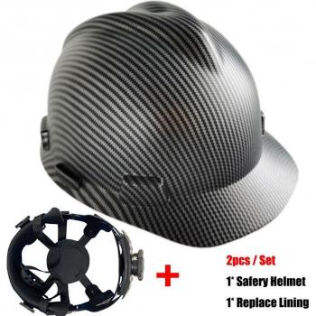 Casque de sécurité en fibre de carbone V Gard, ABS CE, 2 pièces/ensemble