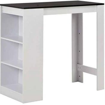 VidaXL High Top Bar Table in White Finish