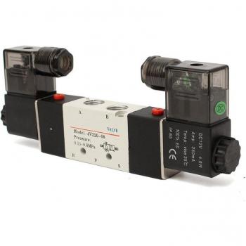 12V Magnetic Solenoid Valve 5 Way 2 Position with 1/4'' Ports