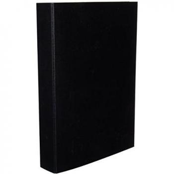 Chemise 2 anneaux 40mm mixtes en carton noir Liderpapel