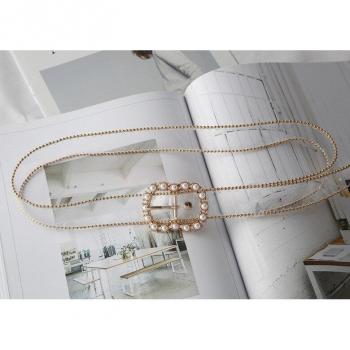 All-Match Clear Strap Rhinestone Buckle for Dresses & Jeans