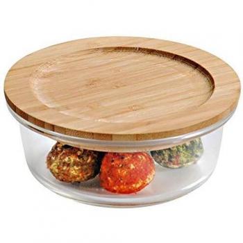Bambusdeckel‑Dose Kesper: 13 × 6 cm, luftdichtes Glas, Frischhalted