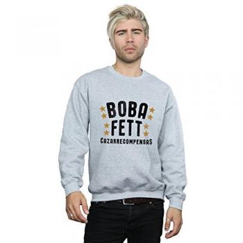 Star Wars Men's Boba Fett Legends Tribute Sweatshirt, Sport Grey, Large