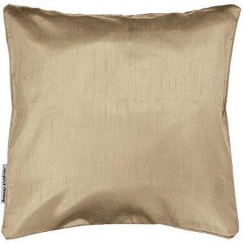 Shana Housse de coussin Shantung uni polyester lin + encart 60×60 cm