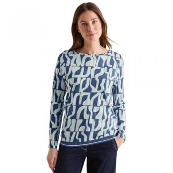 CECIL T-Shirt langärmlig, gemustert