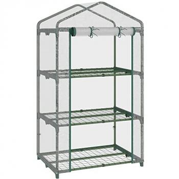 Triplé serre balcon en aluminium verni vert