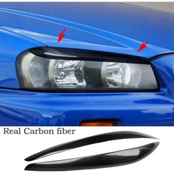 Headlight Eyebrow Trim for Nissan Skyline R34 GTR GT-T 1999-2002