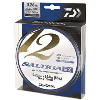 Daiwa Saltiga 12 Ex – 600 m, 0.330 mm Multi‑Color Braided Line (Unisex)