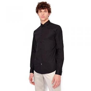 Armani Exchange Logo-Hemd Herren Schwarz M