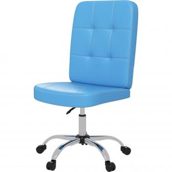 Silla Vinsetto de Oficina sin Brazos Estilo Moderno Azul