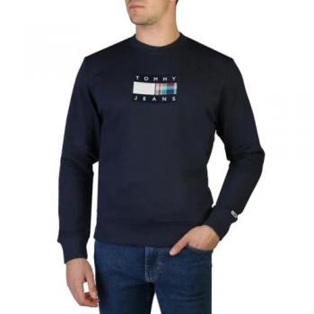 Sudadera Tommy Jeans Tartan Flag Crew Twilight Navy