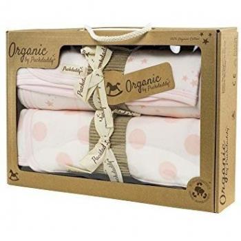 Puckdaddy Baby Geschenkset Juna Rosa mit 2 Babydecken