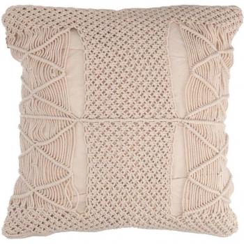 Tessuto Macramè Fodera Cuscino 40x40 Bianco