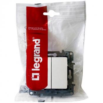 Legrand Doppelwechselschalter Niloe 10AX ultraweiß 664702