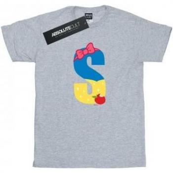 Sneeuwwittige Disney T-Shirt voor Meisjes – Alfabet S (Katoen, 7-8 jaar)