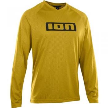 ION Langarmtrikot MTB Logo Gelb M
