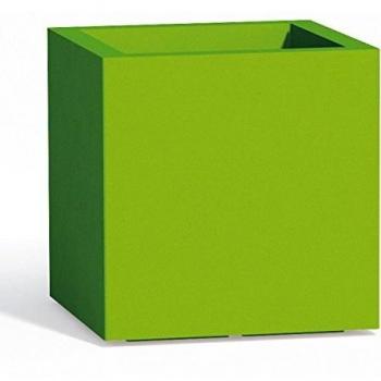 Maceta Cuadrada de Resina Cube 40 x 40 cm verde