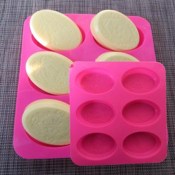 Silicone 6-Cavity Molds for Handmade Soap and Pudding