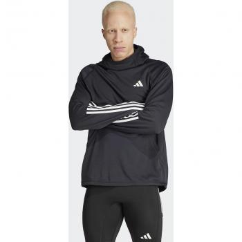 Adidas Performance Felpa Own The Run 3 Stripes Nera Uomo
