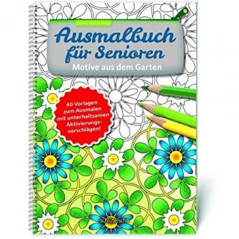 Ausmalbuch für Senioren. Motive aus dem Garten.