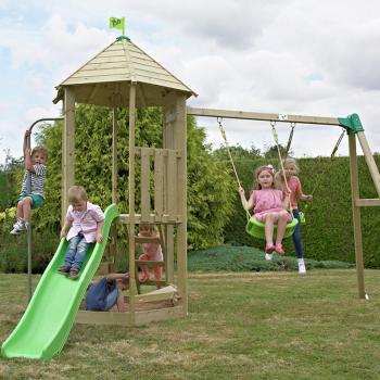 TP Castlewood Wooden Swing Set with Sandpit