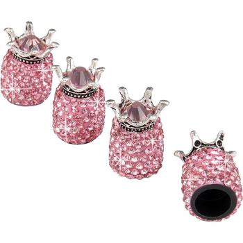 4pcs Rhinestone Valve Stem Caps