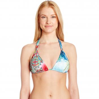 Desigual BIKI_TOP KO TAO, Bikini para Mujer, Azul, L