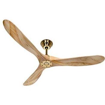 Ventilateur de Plafond Éco Genuino 152 cm Laiton/Bois 14W