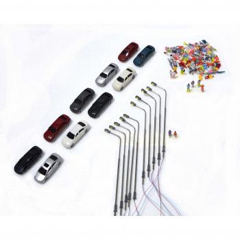 Set de Postes de Luz LED para Maquetas de Ferrocarril en Escala 1:150
