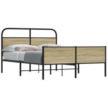 Estructura para Cama 140x190 cm – Roble Sonoma, sin Colchón (VidaXL)