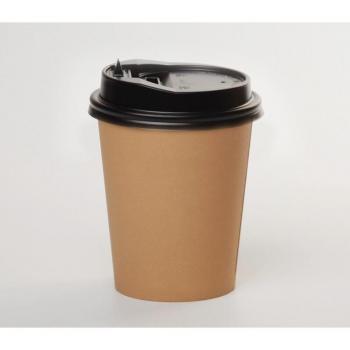 50pcs Single Layer Kraft Paper Cups with Lid