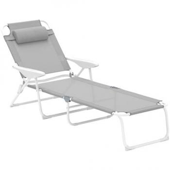 Tumbona Jardín Ajustable Outsunny (120 kg)
