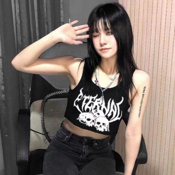 Tops punk goth sin mangas