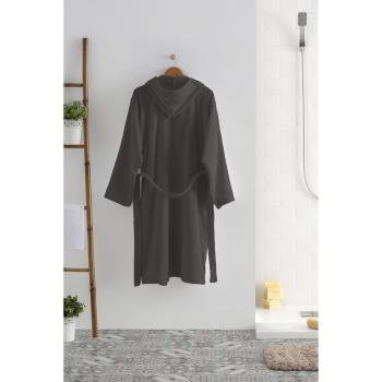 Albornoz de Capucha Terciopelo 400gr Color Gris