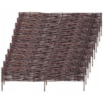 Empalizadas de Mimbre para Demarcación de Jardín KADAX (120 x 30 cm, Pack de 10)