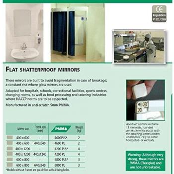 Rectangular Mirror Vialux: Gel Protection & Break Resistance