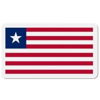 6 cm Liberia Flag Magnets