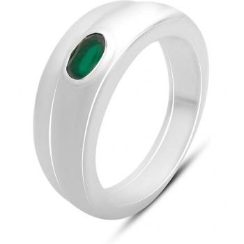 Natural Agate Emerald Silver Loop – 0.408ct – 5.9g